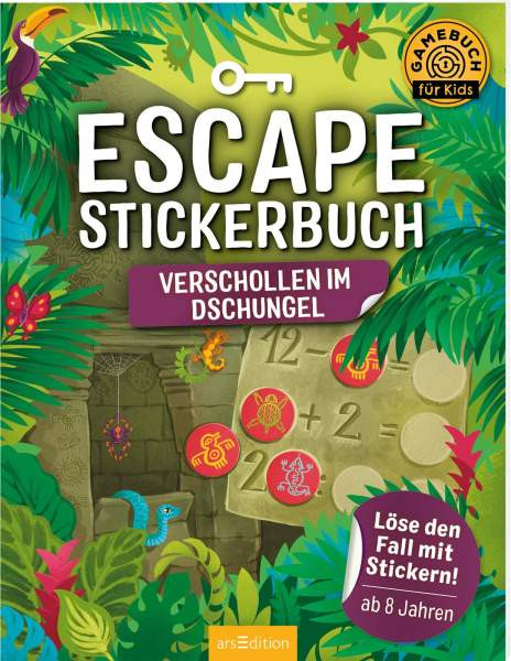 arsEdition | Escape-Stickerbuch - Verschollen im Dschungel | Kiefer, Philip