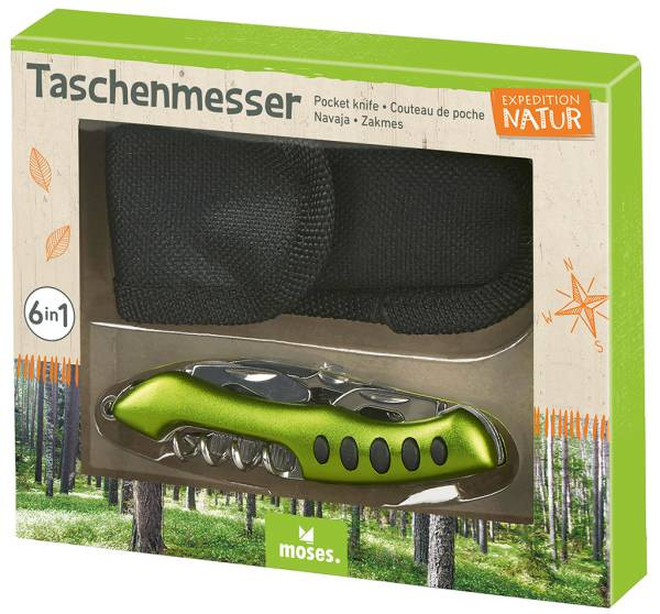 moses | Expedition Natur Taschenmesser | 1 Stück, 2-fach sortiert