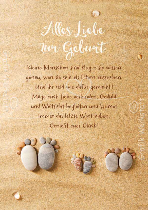 Grafik Werkstatt Doppelkarte Alles liebe zur Geburt