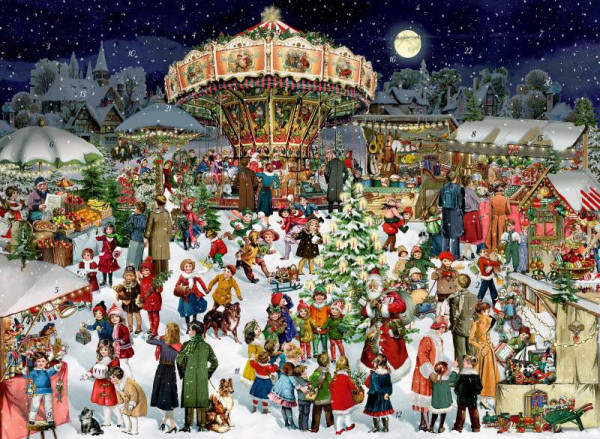 Coppenrath | A3-Wand-Adventskalender – Nostalgischer Weihnachtsmarkt | 
