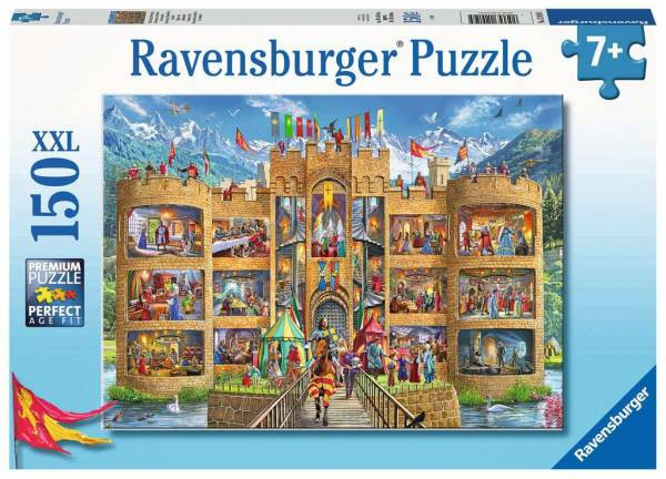 Ravensburger Puzzle | Blick in die Ritterburg | 150 Teile