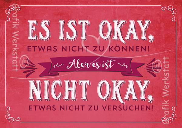 Grafik Werkstatt | Postkarte | VintageArt | Es ist okay