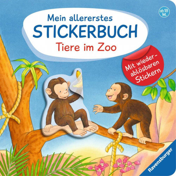 Ravensburger Buchverlag | Mein allererstes Stickerbuch: Tiere im Zoo
