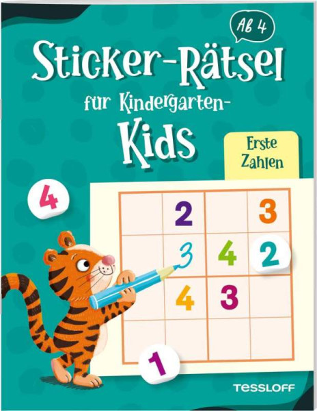 Tessloff Verlag Ragnar Tessloff GmbH & Co. KG | Sticker-Rätsel für Kindergarten-Kids. Erste Zahlen | 