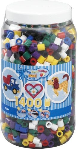 Dan Import | HAMA Maxi Perlen Vollton Dose 1.400Stück | 8540