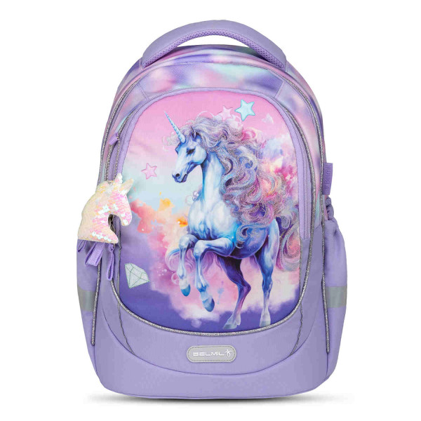 Belmil | Schulrucksack "Bright Rainbow Unicorn" mit Brustgurt  | 338-87/2