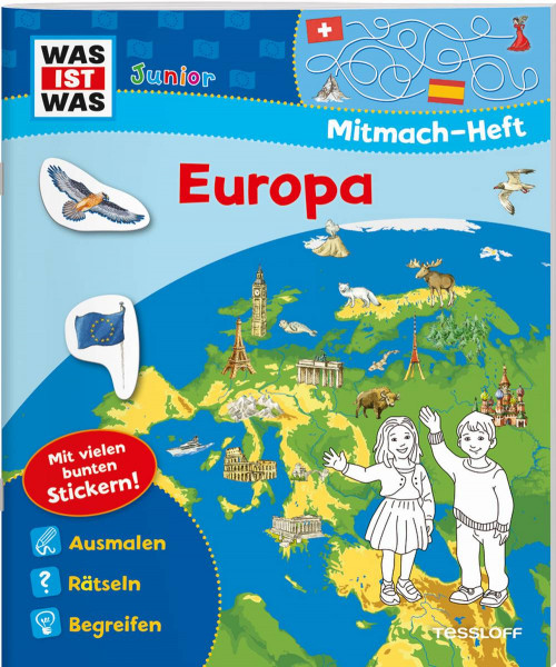 Tessloff Verlag Ragnar Tessloff GmbH & Co. KG | WAS IST WAS Junior Mitmach-Heft. Europa. Spiele, Rät