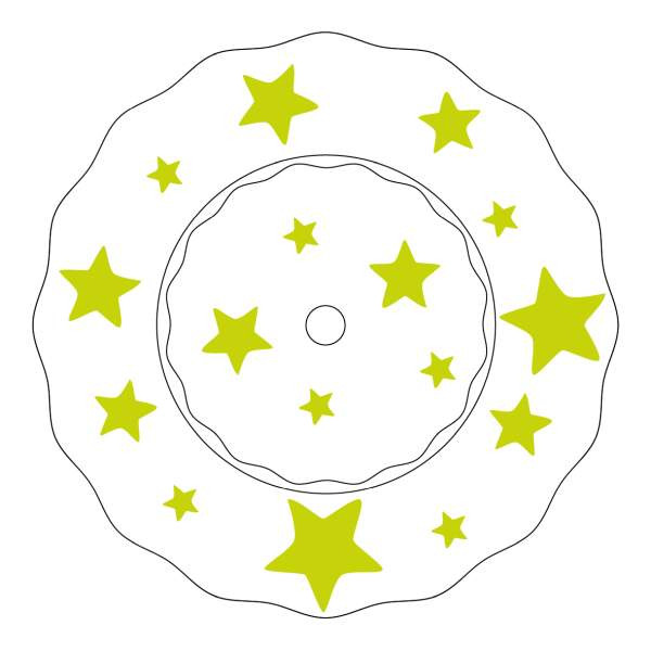german-toys | Schutzfolie Sterne Grün | passend für das Ladegerät der Toniebox
