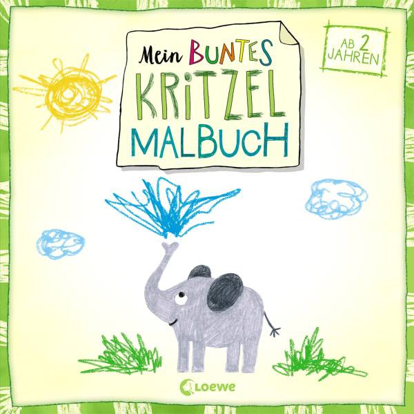 Loewe | Mein buntes Kritzel-Malbuch (Elefant)
