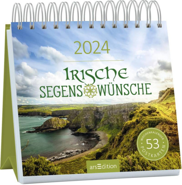 arsEdition | Postkartenkalender Irische Segenswünsche 2024 | 