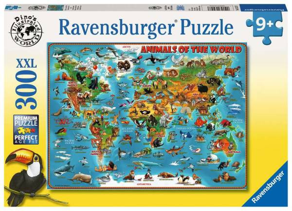 Ravensburger Puzzle | Tiere rund um die Welt | 300 Teile
