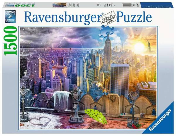 Ravensburger Puzzle | New York im Winter und Sommer | 1500 Teile