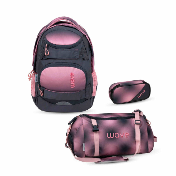 Belmil | Wave Infinity Move Schulrucksack Set 3 tlg. "Gradient Pinky" | 338-92/ASET-2/33