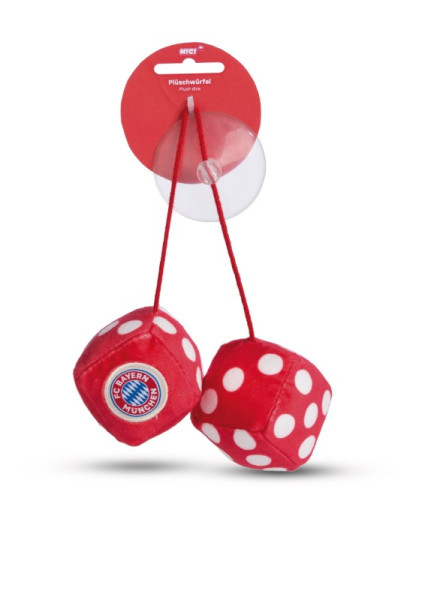 Nici | Plüschwürfel FC BAYERN MÜNCHEN 4x4cm an Header | 49081