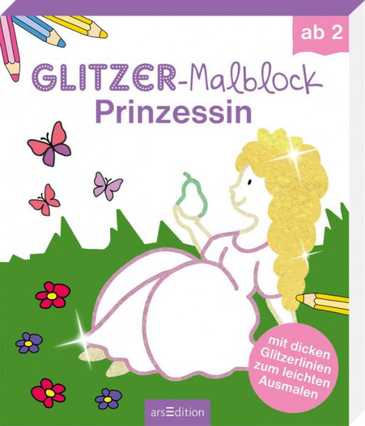 Ars Edition | Glitzer-Malblock Prinzessin