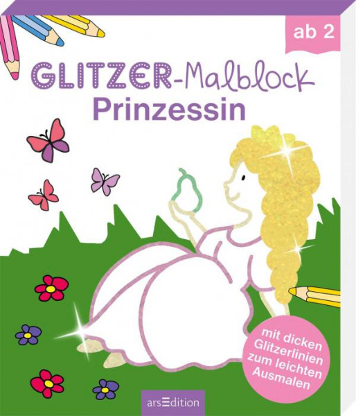 Ars Edition | Glitzer-Malblock Prinzessin