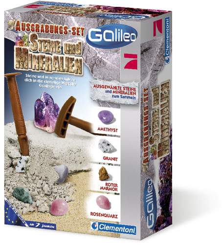 Clementoni: Galileo Ausgrabungsset Steine und Mineralien