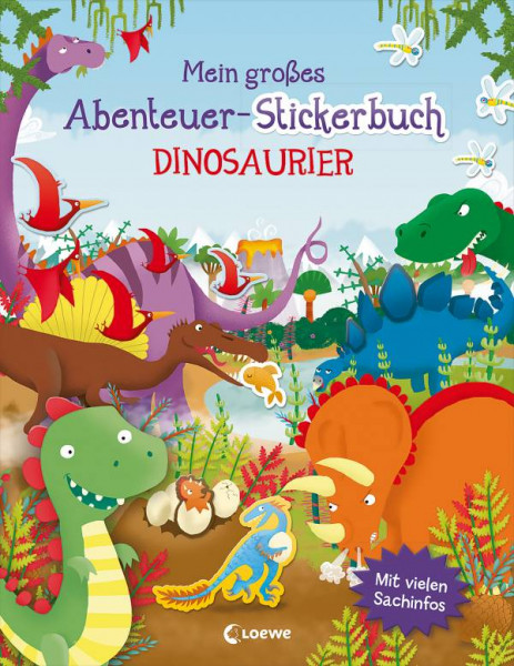 Loewe | Mein großes Abenteuer-Stickerbuch - Dinosaurier | George, Joshua