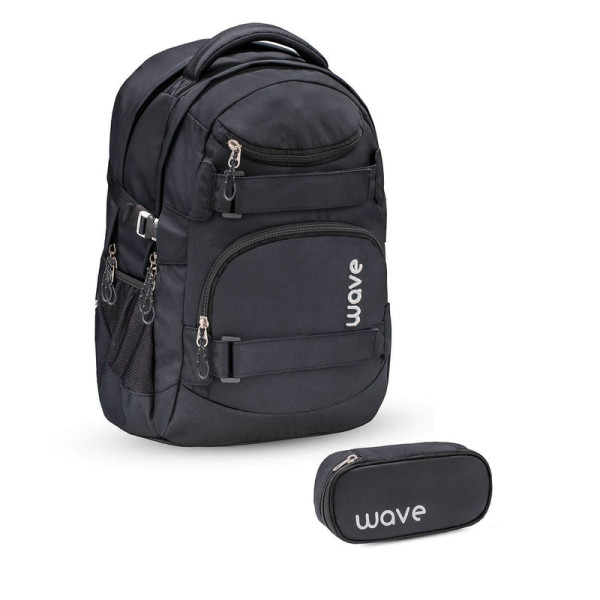 Belmil | Wave Infinity Schulrucksack Set 2 tlg. "Black" | 338-72/A/1-SET1