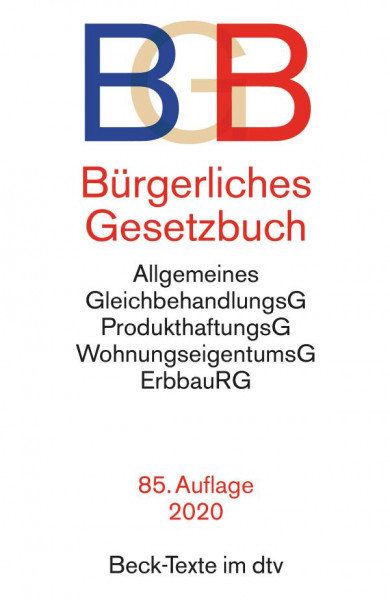 dtv Verlagsgesellschaft | Bürgerliches Gesetzbuch 85. Auflage BGB