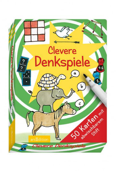 Ars Edition | Clevere Denkspiele 50 Karten | 131952