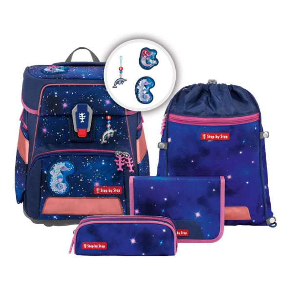 HAMA | SPACE REFLECT Schulranzen-Set "Star Seahorse Zoe", 5-teilig | 213559