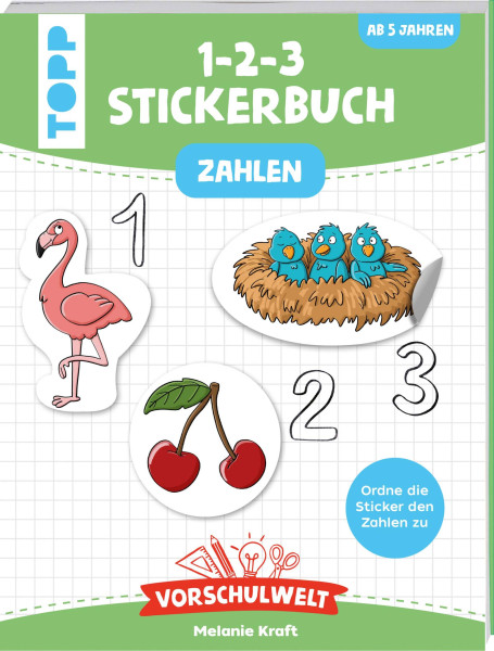 Frech | Vorschulwelt - Das 1-2-3-Stickerbuch | Kraft, Melanie