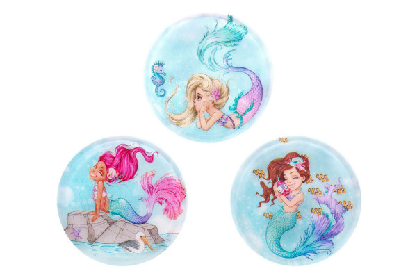 Belmil | Patches mit Klettverschluss Set 3-teilig- kompatibel mit Schulranzen Classy Plus/Smarty/Motion "Mermaid" | 336/B6/56