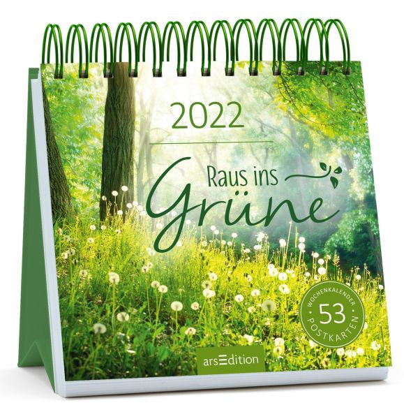 arsEdition | Postkartenkalender Raus ins Grüne 2022 | 