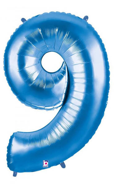 Karaloon | Folienballon | Zahl 9 | blau