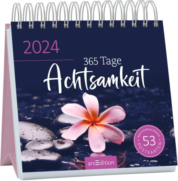 arsEdition | Postkartenkalender 365 Tage Achtsamkeit 2024 | 