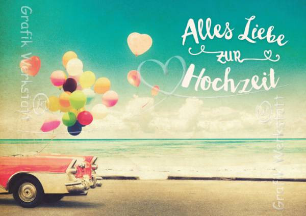 Grafik Werkstatt | Doppelkarte | Alles Liebe zur Hochzeit