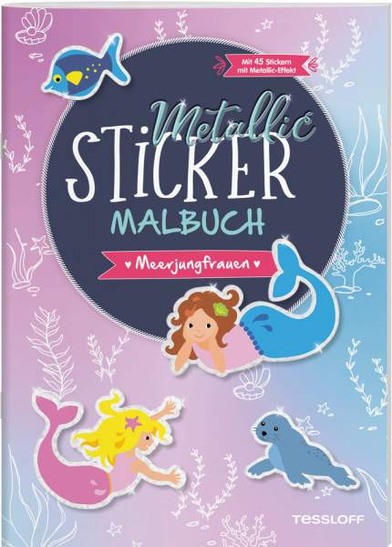 Metallic Sticker Malbuch Meerjungfrauen