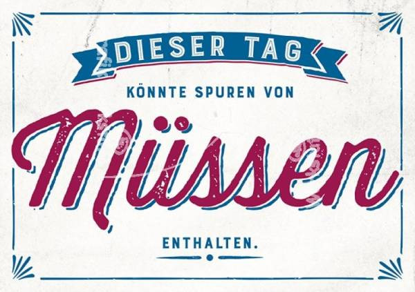 Grafik Werkstatt | Postkarte | Vintage | Dieser Tag könnte Spuren