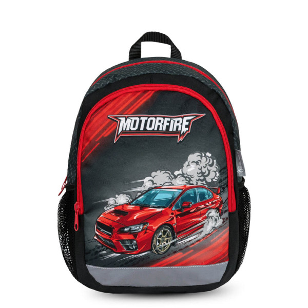 Belmil | Kiddy Plus Kindergartenrucksack "Motorfire" für 3-6 Jährige Kinder mit Brustgurt | 305-4/A/48