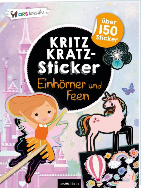 arsEdition | Kritzkratz-Sticker Einhörner und Feen