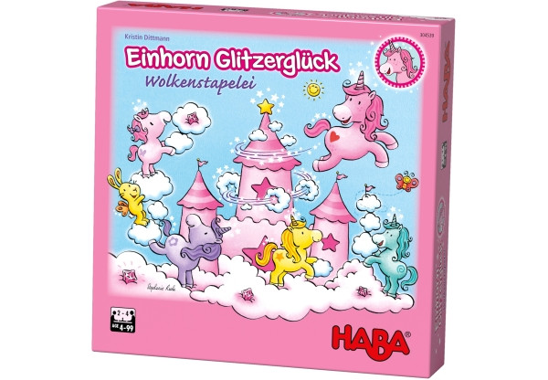 Haba | Einhorn Glitzerglück – Wolkenstapelei