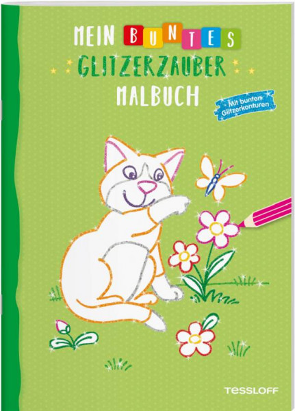 Tessloff Verlag Ragnar Tessloff GmbH & Co. KG | Mein buntes Glitzerzauber Malbuch (Katze)