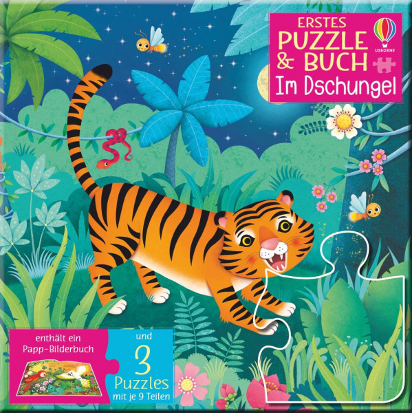 Usborne | Erstes Puzzle und Buch: Im Dschungel