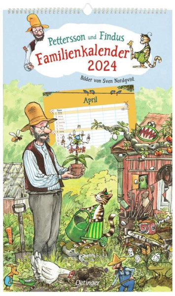 Verlag Friedrich Oetinger GmbH | Pettersson und Findus. Familienkalender 2024 | Nordqvist, Sven