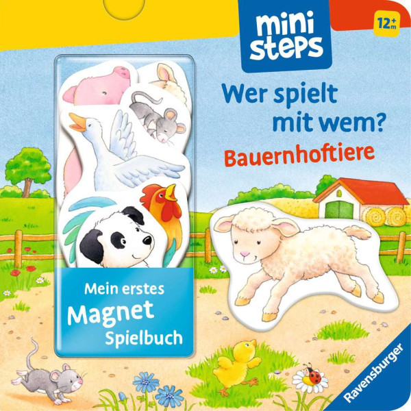Ravensburger | ministeps: Mein erstes Magnetbuch: Wer spielt mit wem? Bauernhoftiere | 30287