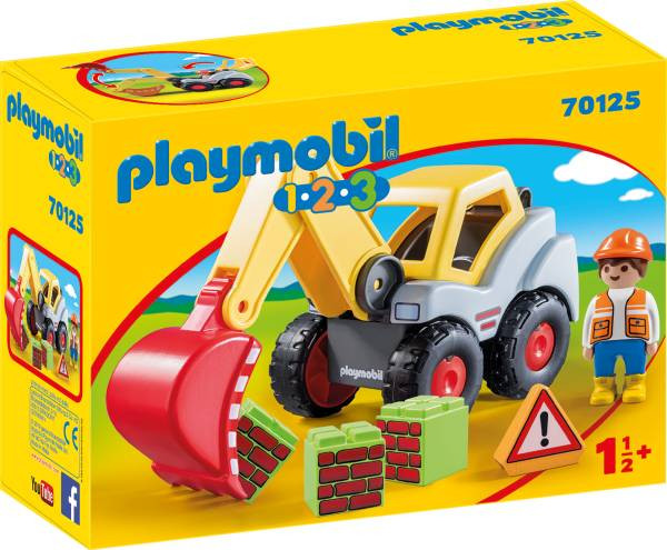 PLAYMOBIL® 1.2.3 | Schaufelbagger | 70125