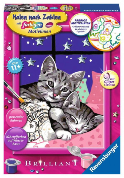 Ravensburger | Malen nach Zahlen | Schlafende Katzen