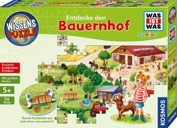 Kosmos | Wissenspuzzle WAS IST WAS Junior Entdecke den Bauernhof | 682651