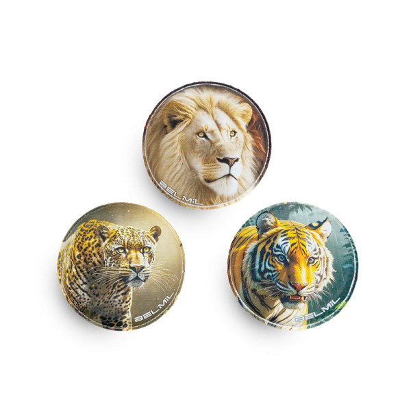 Belmil | Patches mit Klettverschluss Set 3-teilig- kompatibel mit Schulranzen Classy Plus/Smarty/Motion "Animal Kingdom" | 336/B6/76
