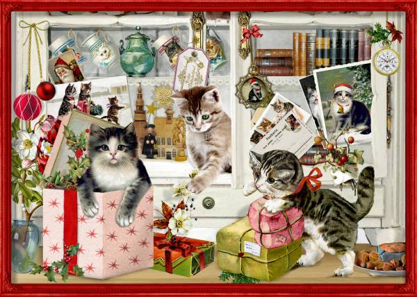 Coppenrath | A4-Wandkalender - Katzen-Weihnacht