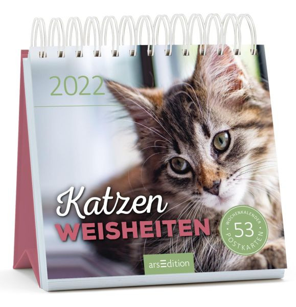 arsEdition | Postkartenkalender Katzenweisheiten 2022 | 