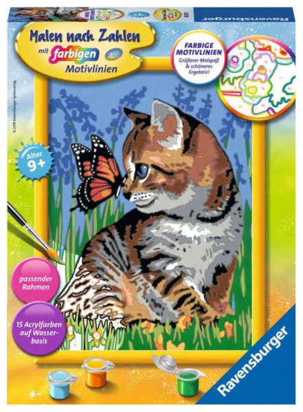 Ravensburger | Malen nach Zahlen Katze mit Schmetterling | 28651