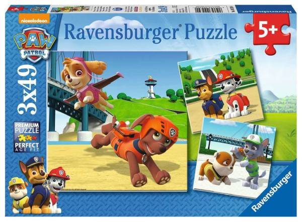 Ravensburger Puzzle | PAW: Team auf 4 Pfoten | 3x49 Teile