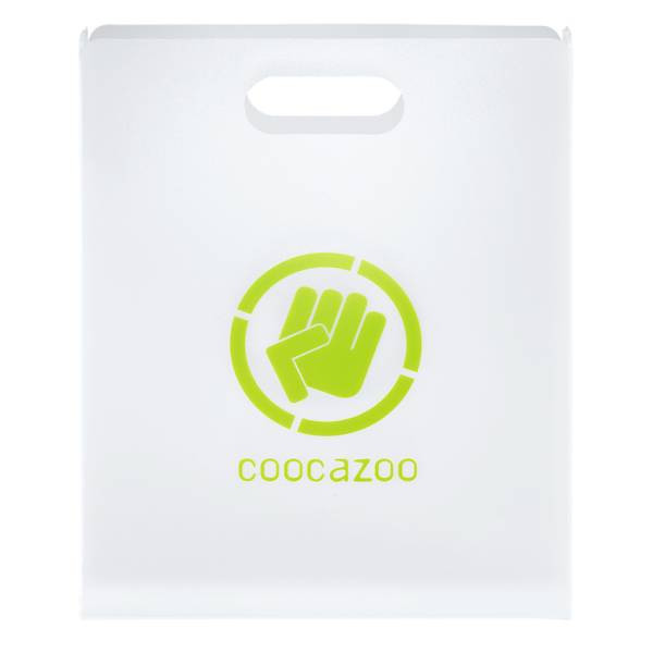 coocazoo | Heftbox mit Tragegriff, Weiß/Transparent